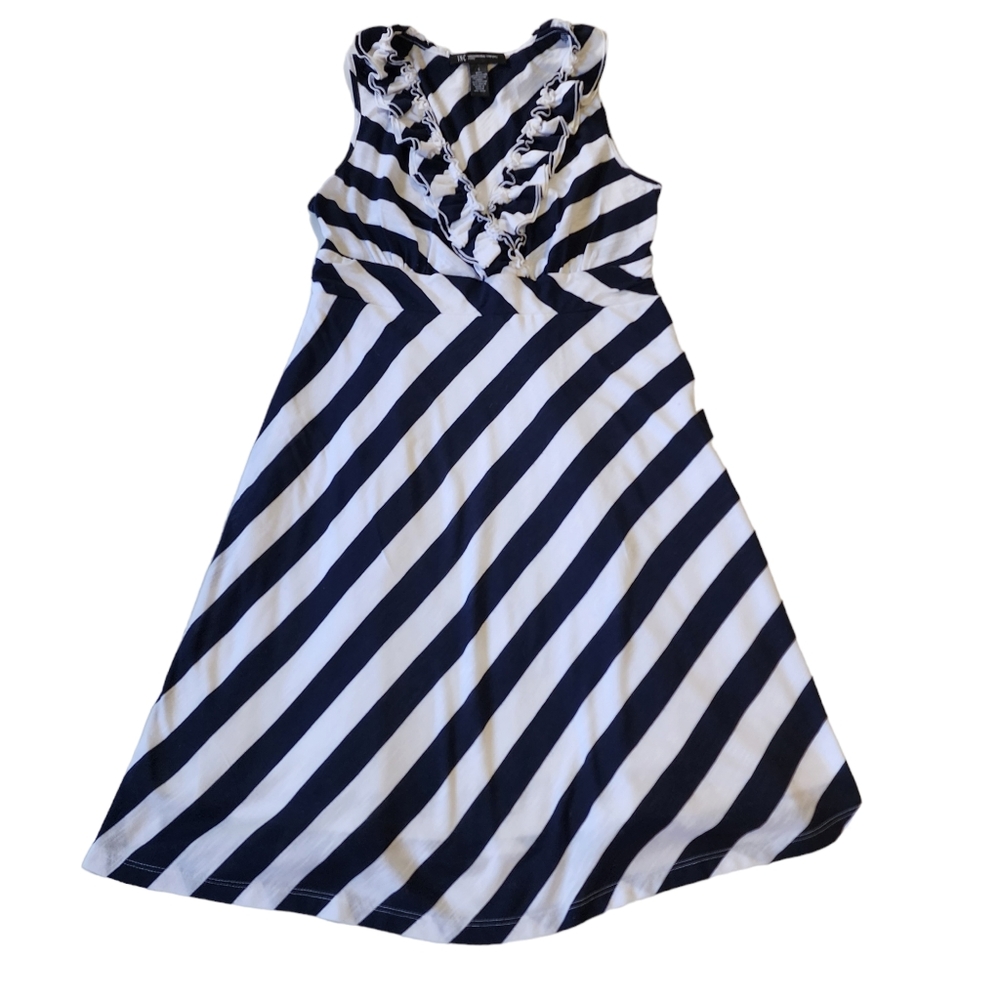 International Concepts Petite Blue And White Summer Dress Sz S NWT